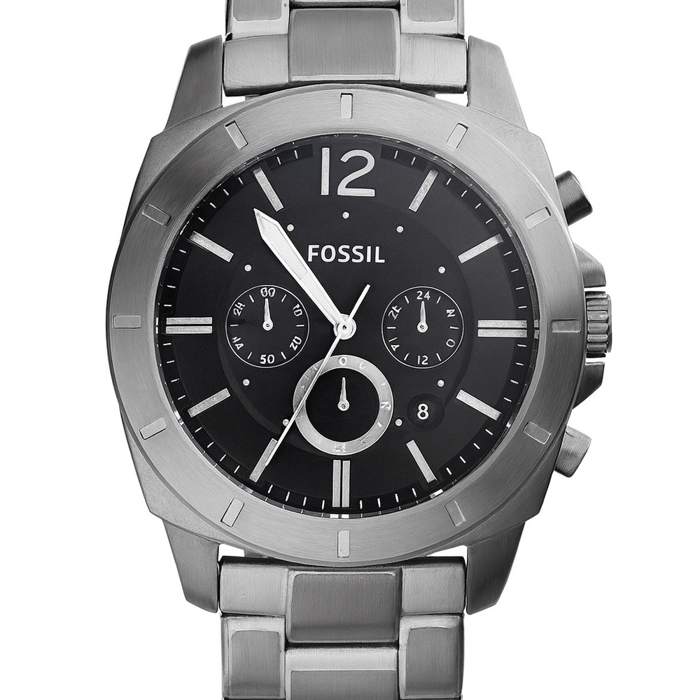 Fossil Silver and Black Men's Watch